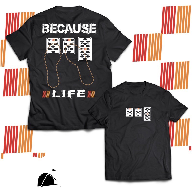 เสื้อยืดรถซิ่งbecauselife-ralliart-เสื้อผ้าcotton100usa