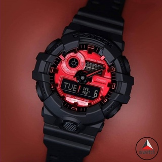 【พร้อมส่ง】Casio G-shock GA-700AR-1A CITY BATTLE ADRENALINE นาฬิกาข้อมือควอตซ์ อะนาล็อก สายเรซิ่น สีแดง สีดํา สําหรับผู้ชาย