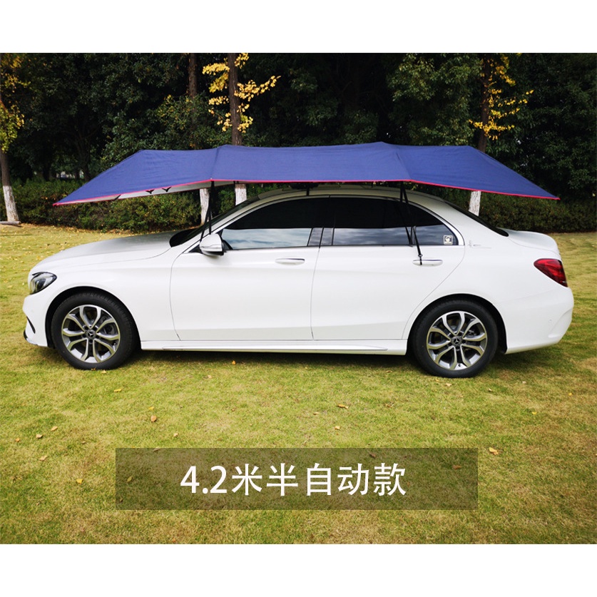 ร่มกันแดดรถยนต์-ที่บังแดดรถยนต์-car-sunclose-ร่มคลุมรถยนต์-กึ่งอัตโนมัติ-กัน-uv-car-umbrella