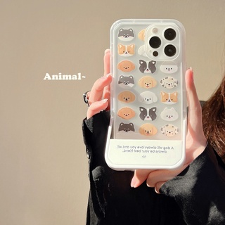 ของแท้ เคสโทรศัพท์มือถือนิ่ม แบบใส ลายการ์ตูนสุนัข พับได้ สําหรับ Iphone 15 13promax Apple 12 11 xs xr