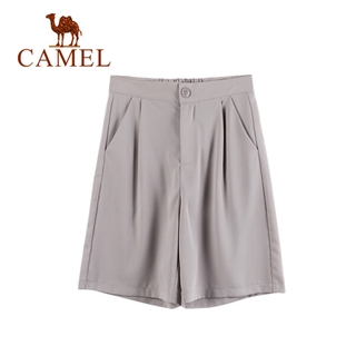 CAMEL กางเกงขาสั้นลำลอง เอวสูง ทรงหลวม สำหรับสตรี