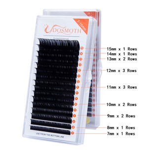 DOSMOTH 1box 16rows, 7~15mm mix in one tray,ขนตาปลอม สำหรับแต่งหน้า synthetic mink,natural mink,individual ,eyelash extension mixed eyelash