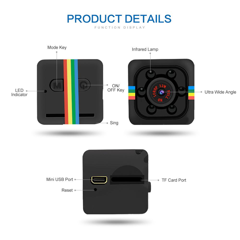 ภาพขนาดย่อของภาพหน้าปกสินค้าราคาถูกSq11 Mini Camera Hd 960 P กล้องบันทึกวิดีโอขนาดเล็กมีเซ็นเซอร์มองเห็นที่มืด Dvr Dv Motion Oks จากร้าน okase.th บน Shopee ภาพที่ 6