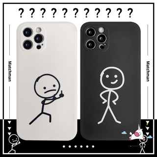 ภาพหน้าปกสินค้าFunny Cartoon Couple Phone Case for iPhone 13 11 12 Pro Max XR X XS MAX 6 6S 7 8 Plus Cute Line Character Soft Cover ที่เกี่ยวข้อง