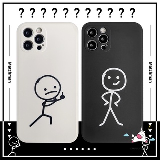 เคสโทรศัพท์มือถือ Tpu นิ่ม ขอบตรง กันกระแทก ลายการ์ตูน Matchstick Man สําหรับ Infinix Smart 5 6 Infinix Note 8 Hot 10T 11 10S 9 10 11s Play