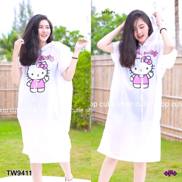 เสื้อกันฝนสกรีนลายการ์ตูน-tw9411