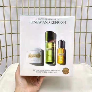 La Mer Renewal Repair Moisturizing Skin Care 3-Piece Set: ครีม 100 มล. + เอสเซ้นส์ลิควิด 150 มล. + เอสเซ้นส์ออยล์ 30 มล.