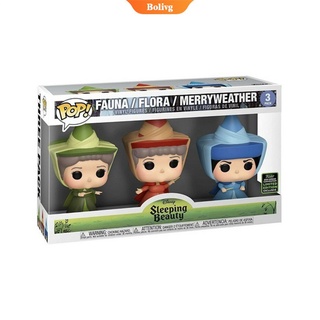 Funko Pop!  Disney - Sleeping Beauty 3 Pack - Fauna / Flora / Merryweather ECCC Vinyl Action Figure Toys With Box Model Dolls Design Toys  | BOLIVE |