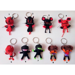 ตุ๊กตาวูดู โมเดล Devil Mouse Ninja Cowboy Voodoo String Doll Keychain Figure Keyring Handcraft Gift #3