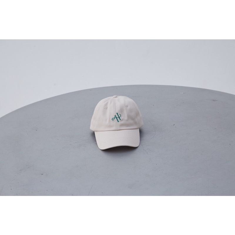 ahc000-logo-cap-khaki-หมวกผ้าคอตตอนสกรีนโลโก้