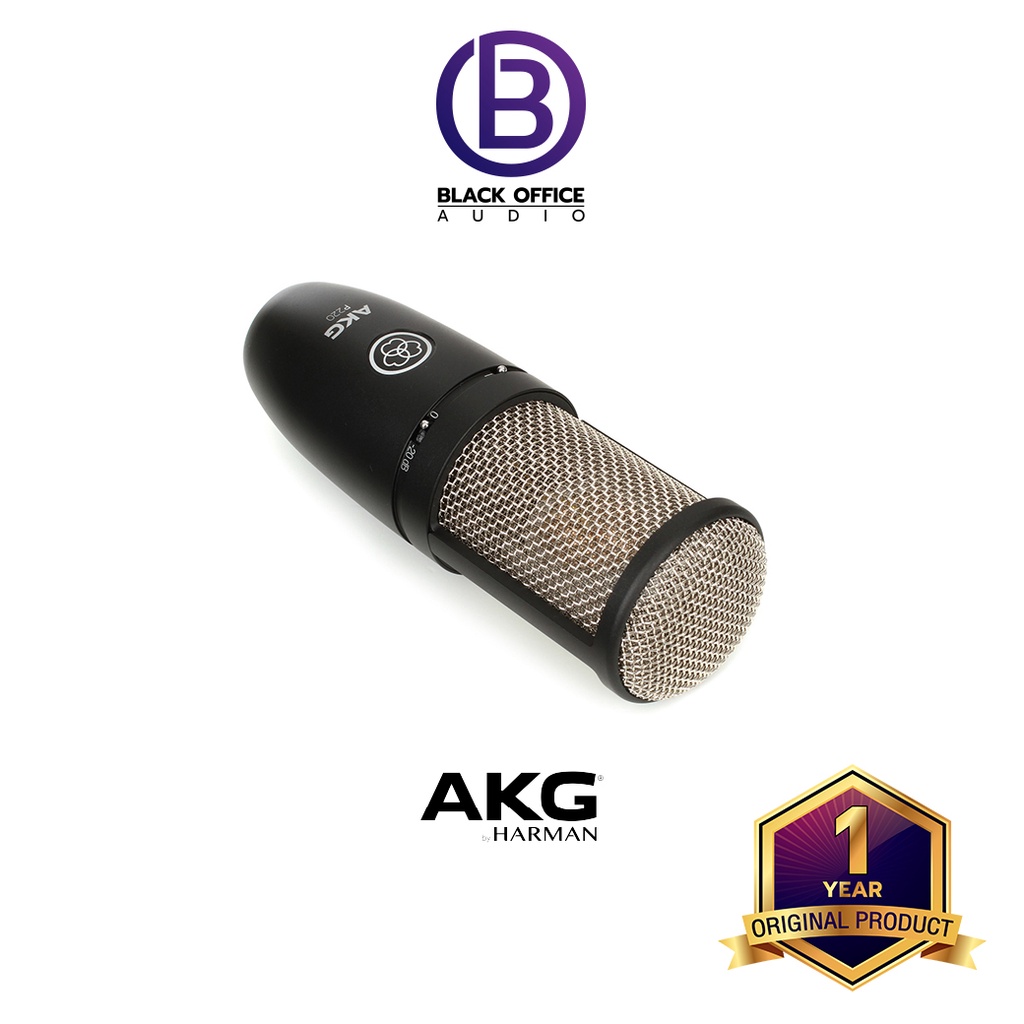 akg-p220-ไมค์คอนเดนเซอร์-ไมค์อัดเสียง-บันทึกเสียง-โฮมสตูดิโอ-condenser-microphone-blackofficeaudio