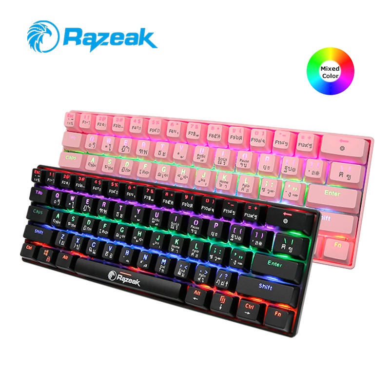 Razeak RK-X41 TKL 60% Keyboard Gaming แมคคานิคอล บลูสวิตช์ | Shopee ...