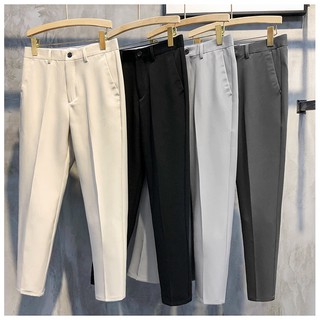 ภาพหน้าปกสินค้า📌สินค้าใหม่📌 MMPM0022 กางเกงผู้ชาย 9 ส่วน ทรงกระบอกเล็ก กางเกงสแล็คผู้ชาย กางเกงสีพื้น Color. Black. Gray Size.28-36 ที่เกี่ยวข้อง