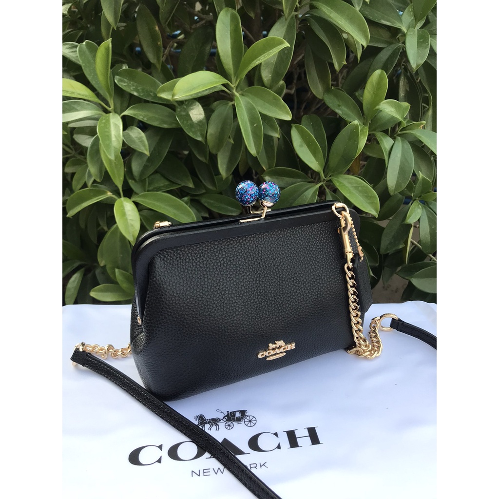 outlet-ส่วนลด-coach-1452-c1451-women-kisslock-กระเป๋าสะพายไหล่-สายโซ่สะพายเฉียง