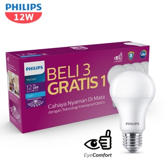 ภาพหน้าปกสินค้า🚀จัดส่งจากกรุงเทพ🚀Philips หลอดไฟ LED Bulb  12W (รุ่นกล่องม่วง MyCare EyeComfort ถนอมสายตา 15,000 ชม.) ที่เกี่ยวข้อง