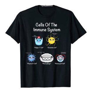 เสื้อยืด พิมพ์ลายกราฟิก Immune System Cells Biology Cell Science Humor Immunologist เหมาะกับใส่ในกราฟิกS-5XL