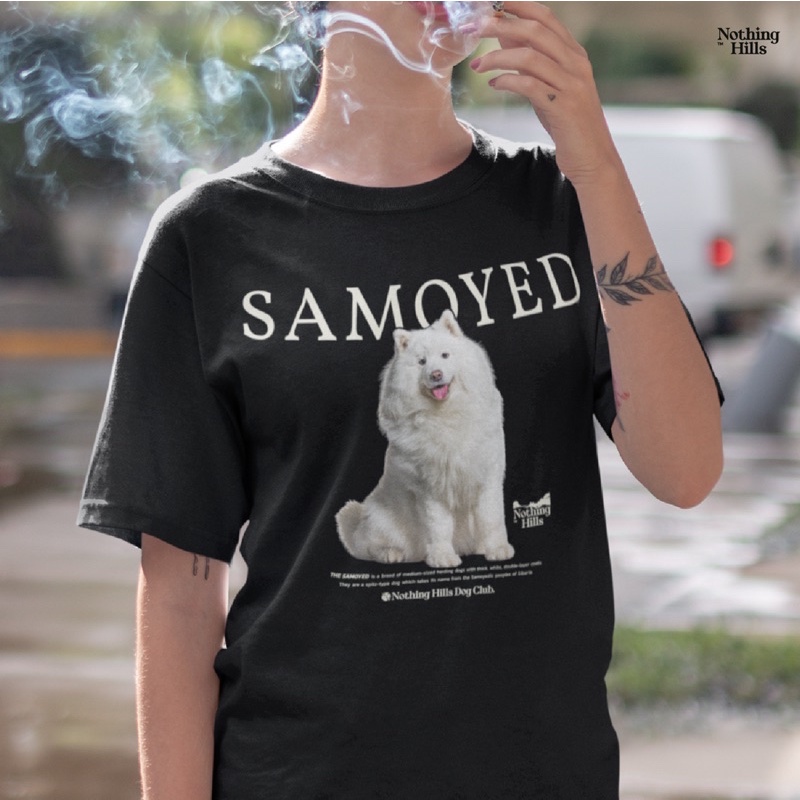 เสื้อยืดลาย-samoyed-ซามอยด์-classic-cotton-unisex-by-nothing-hills-ใหม่