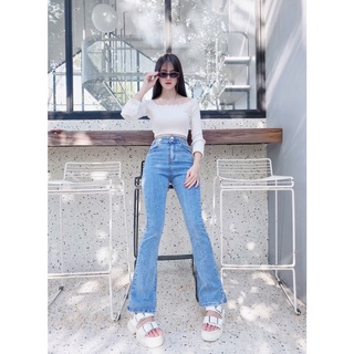 AL6098-# กางเกง​ยีนส์​ขาม้ายาว​ ทรงเอวสูงงงง  กระดุม​เป็น​รูปหัวใจ​เก๋ๆ​ รุ่นนี้ผ้านิ่มมากๆ​ยืดหยุ่นได้เยอะใส่ทรงเป๊ะเข้ารูป​ปลายขาสวยงาม​ aling88888