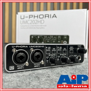 BEHRINGER UMC202HD BEHRINGER U-PHORIA UMC 202HD (USB ออดิโอ อินเตอร์เฟส ขนาด 2 แชนแนล ความละเอียด 24-bit/192kHz พร้อม...