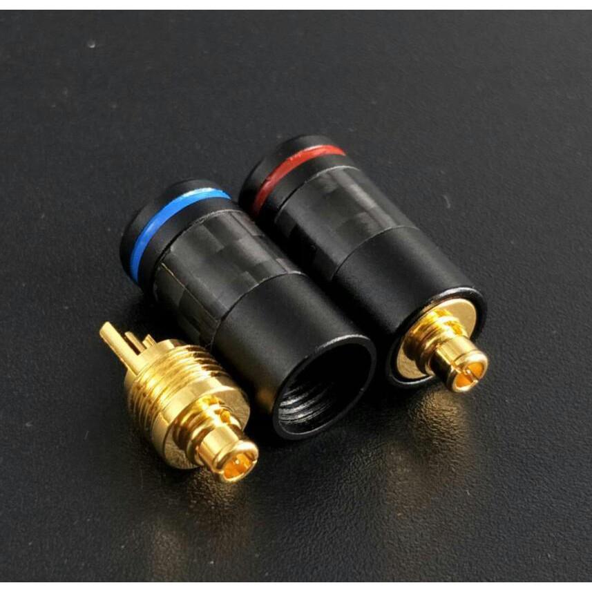 ปลั๊กหูฟังคาร์บอนไฟเบอร์ diy pin mmcx 1 คู่สําหรับ ue 900 shure se