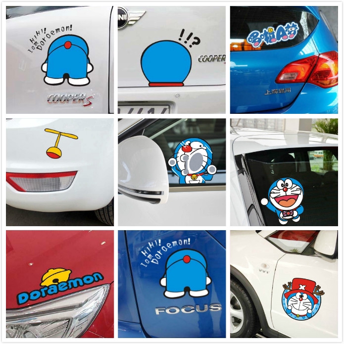 doraemon-car-stickers-waterproof-reflective-car-decals-rearview-mirror-stickers-eyebrow-sticker-door-window-stickers