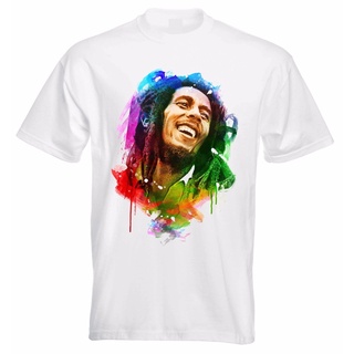 เสื้อยืดโอเวอร์ไซส์เสื้อยืด พิมพ์ลาย Bob Marley สไตล์สตรีท สําหรับผู้ชายS-3XL