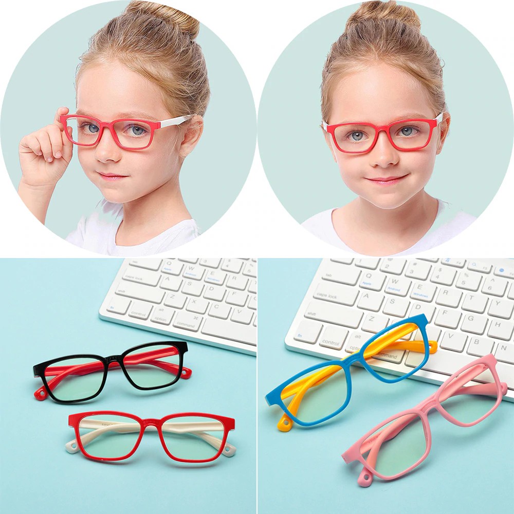 ภาพหน้าปกสินค้าแว่นตาเด็ก แว่นตากรองแสงสีฟ้า รังสี กรองแสงคอมพิวเตอร์ มือถือ สำหรับเด็ก3-15ปี จากร้าน littledragon4 บน Shopee