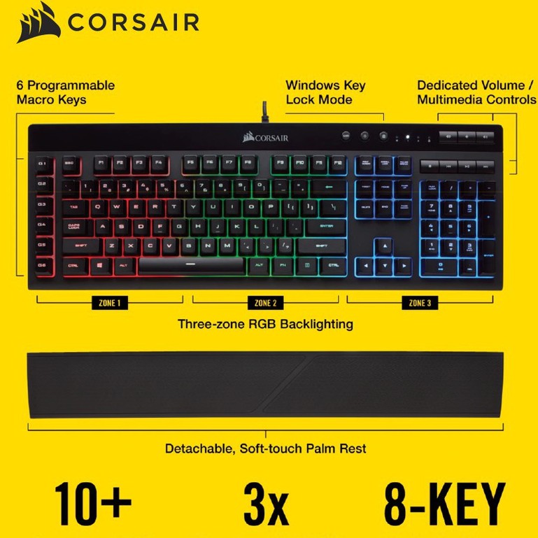 keyboard-คีย์บอร์ด-corsair-k55-rgb-มีภาษาไทย-สินค้าประกัน-2-ปี