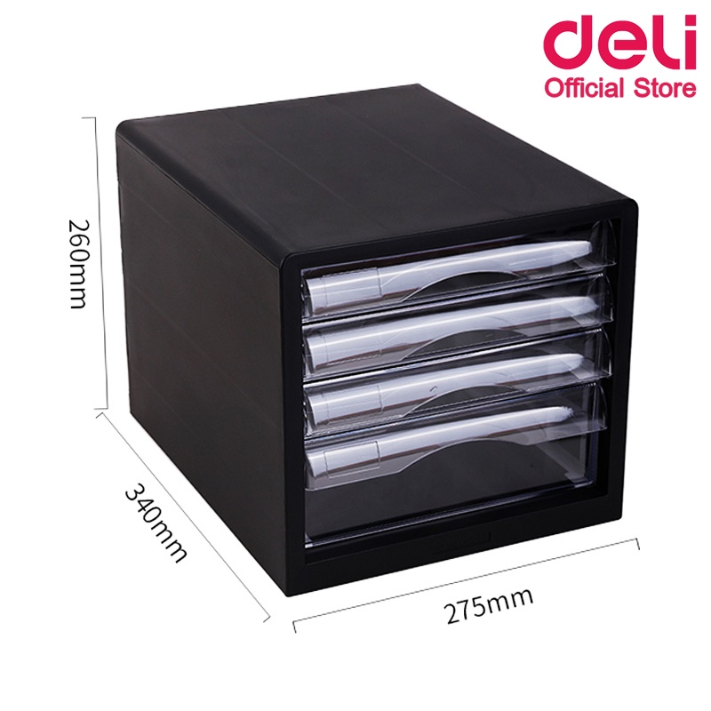 deli-9774-file-cabinet-ตู้เอกสาร-แบบ-4-ชั้น-a4-สีดำ-อุปกรณ์สำนักงาน-ตู้เก็บเอกสาร-ชั้นเก็บเอกสาร-อุปกรณ์จัดเก็บเอกสาร