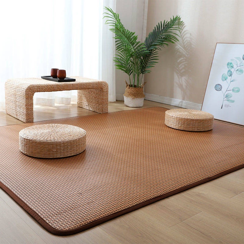 หมอนอิง-พรมหวายญี่ปุ่นพรมห้องนั่งเล่นห้องนอนระเบียง-tatami-เสื่อห้องฤดูร้อนข้างเตียงคลานเสื่อ