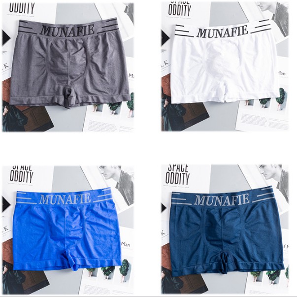 ราคาและรีวิวBoxer Munafie บ็อกเซอร์ ชาย เนื้อผ้านิ่ม ใส่สบาย ซองซิปล็อคทุกตัว