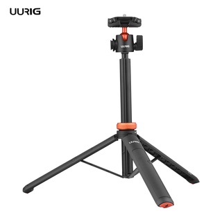 Uurig TP-02 ขาตั้งกล้องไม้เซลฟี่ อเนกประสงค์ พร้อมหัวบอลยืดหยุ่น 130 ซม. สูง 1/4 นิ้ว สําหรับสมาร์ทโฟน กล้อง Vlog ไลฟ์สตรีมมิ่ง