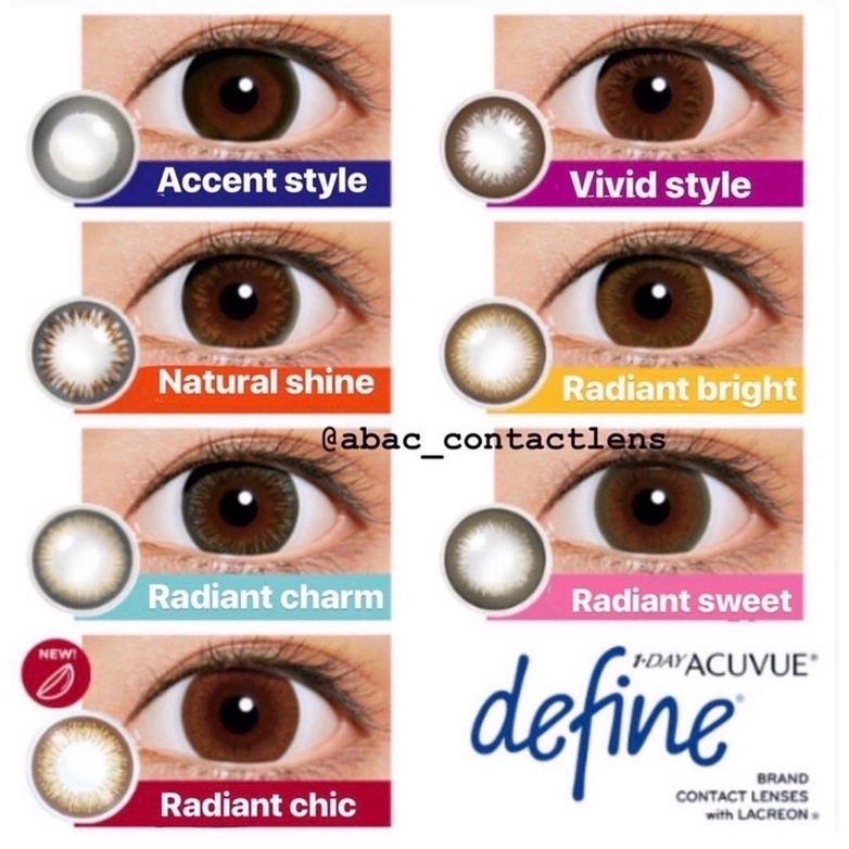 Acuvue define 1 day เลนส์สีรายวัน | Shopee Thailand