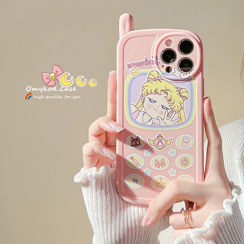 ภาพหน้าปกสินค้าReady Stock เคส Compatible For iPhone 13 12 11 Pro Max X XR Xs Max 7 8 SE 2020 Plus Cute Cartoon Sailor Moon Phone Case TPU Soft Lens Protective Cover