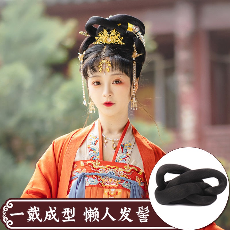 in-stock-hanfu-วิกผม-สมัยโบราณ-deformable-แพ็คผมทุกวัน-สไตล์เครื่องแต่งกาย-hanfu