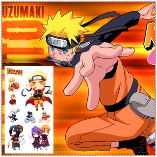 ✿ สติกเกอร์รอยสักชั่วคราว ลายการ์ตูนนารูโตะ Series 01 ✿ รอยสัก Uzumaki Naruto Uchiha Sasuke กันน้ํา สําหรับแขน ไหปลาร้า ร่างกาย มือ เท้า เซ็กซี่ 1 แผ่น