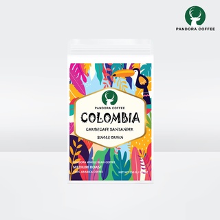 สินค้า Pandora Coffee เมล็ดกาแฟ โคลัมเบีย Colombia Caribecafe Santander คั่วกลาง Medium Roast