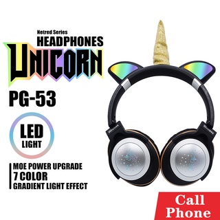 หูฟังบลูทูธ HEADPHONES รุ่น PG-53 หูฟังครอบหู  เวอร์ชั่นบลูทูธ V5.0 หูฟังไร้สาย ขนาดลำโพง 40mm เวลาใช้เล่น 5 ชั่วโมง