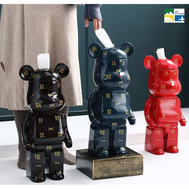 ที่ใส่กระดาษทิชชู-ตัวการ์ตูนเเบร์บริค-bearbrick-ตั้งพื้นพร้อมฐานรอง