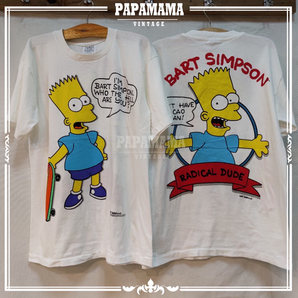 the-simpsons-1990-tag-wild-aots-เสื้อการ์ตูน-เดอะซิมซันส์-papamama-vintage