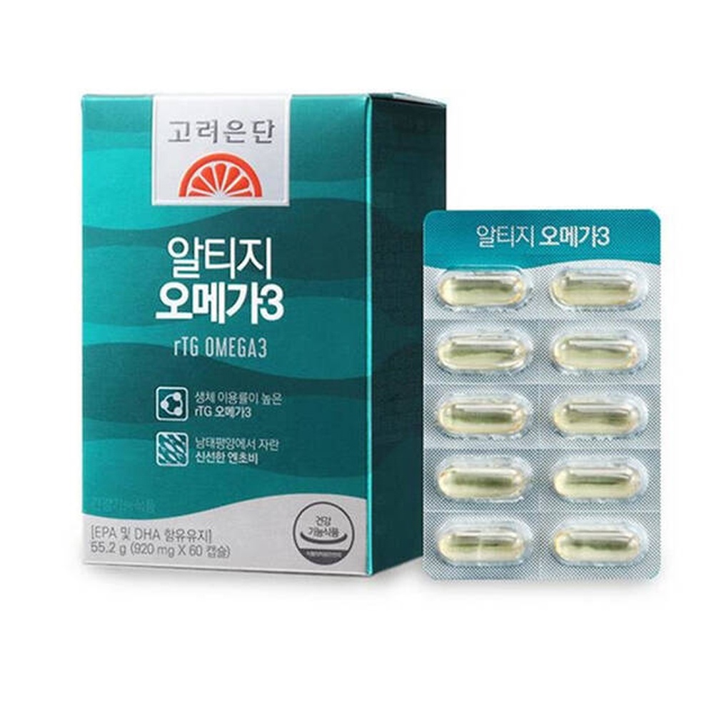 koreaeundan-rtg-omega-3-60-tablets-ผลิตภัณฑ์เสริมอาหารน้ำมันปลา-จากโคเรียอึนดัน-อุดมกรดไขมันโอเมก้า-3-สูง