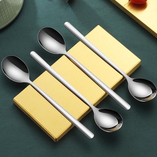 Korean 304 Stainless Steel Spoon Food Grade Stainless Steel Spoon Soup Spoons