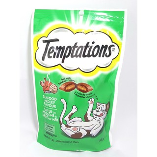 Whiskas Temptations ขนมแมว วิสกัส เทมเทชั่นส์ รสซีฟู้ดเมดเลย์ 85 กรัม temptation