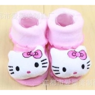 ถุงเท้าเด็กแรกเกิด - 3 เดือน คิตตี้ kitty สีชมพู
