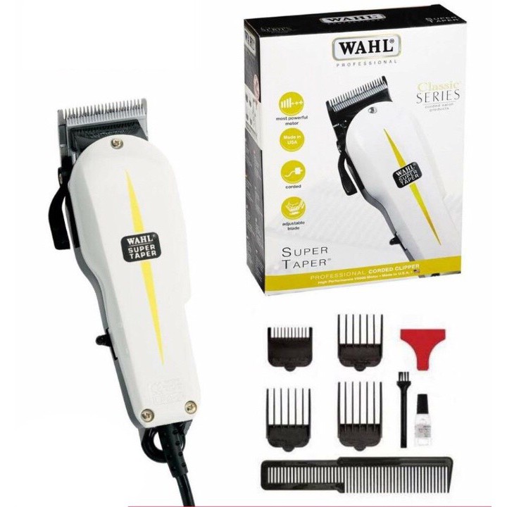 wahl-รุุ่น-super-taper-แท้-มอเตอร์-v5000-ปรับฟันได้-ปัตตาเลี่ยน-ตัดผม-วอลล์-ประกัน-1ปี-ดีกว่า-pro-basic-made-usa