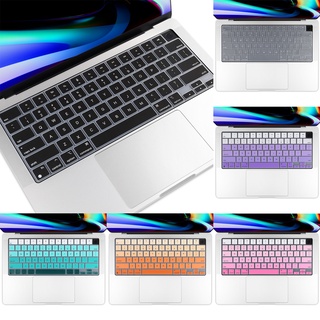 Colorful MacBook New Pro14 16inch M1 Pro/Max 2021 A2442 A2485 Silicone Keyboard Cover Air 13 A2337 A2179 A1932 Retina13 A2338 2020 2021 A2251 A2289 Flexible Utra Thin Clear TPU Keyboard Film