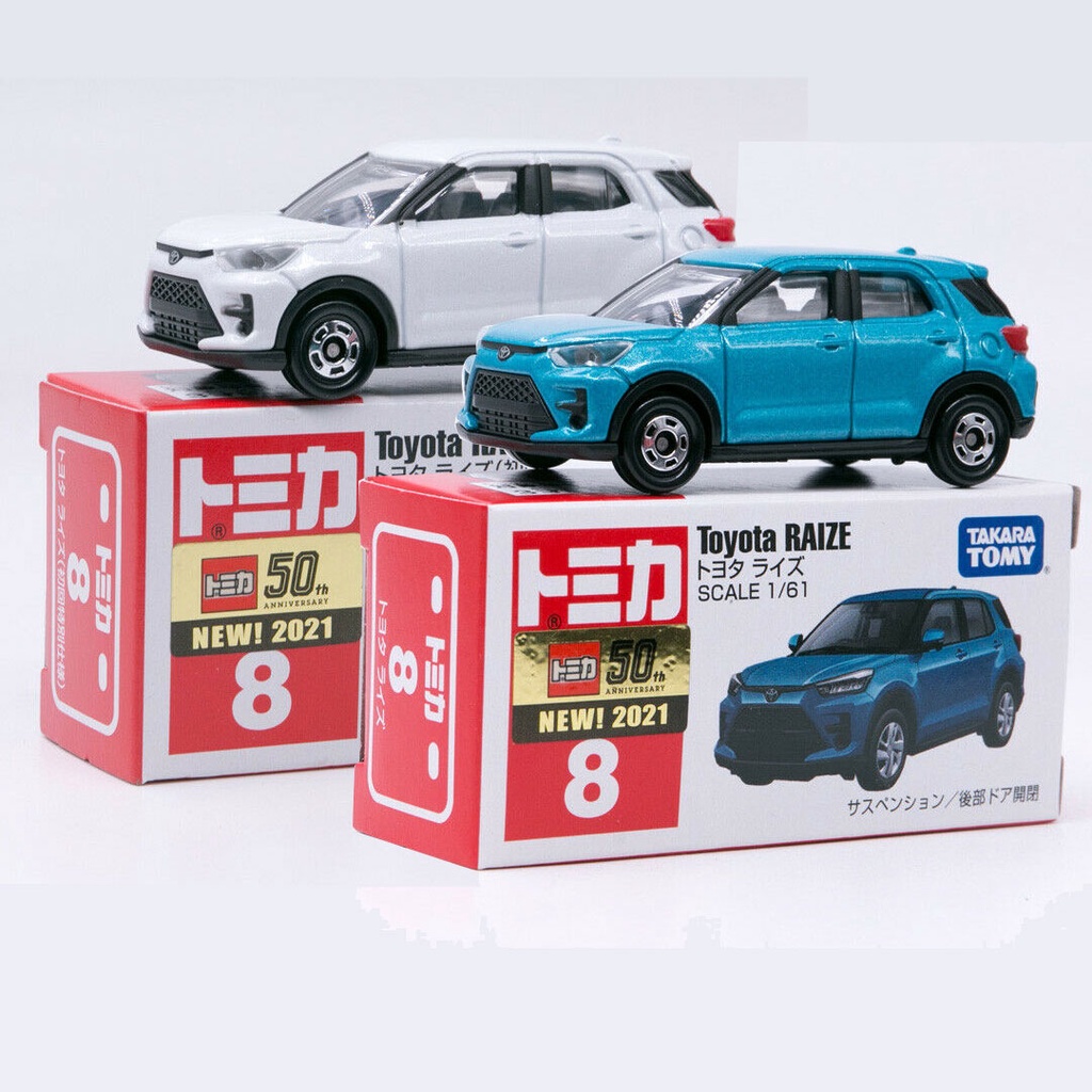 รถเหล็กTomica ของแท้ Tomica No.8 Toyota Raize (มีสติ๊กเกอร์ First Lot ...