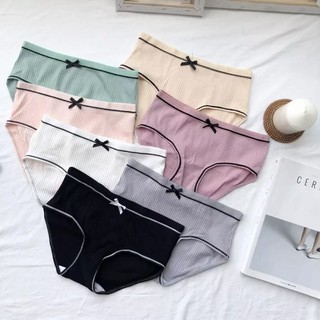 สินค้าพร้อมส่งจากไทย💥Angle Bra 💥 (N103) กางเกงในผ้าฝ้ายใหม่ แต่งโบว์น่ารัก