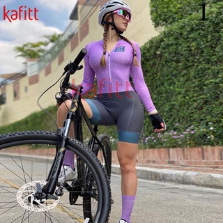 KAFITT Womens Pro Team Cycling Set Outdoor Cycling Sports Suit Bicycle Apparel