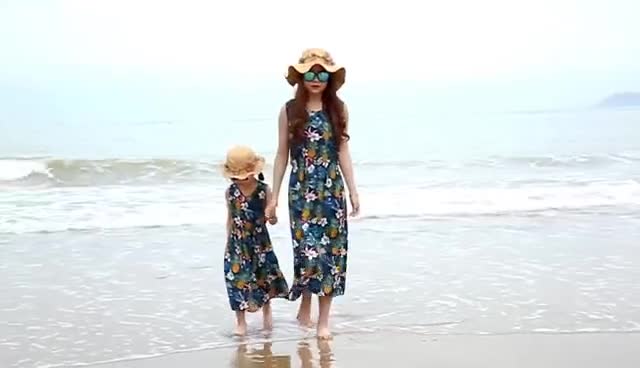 cod-parent-child-dress-dress-girls-dress-summerbeach-dress